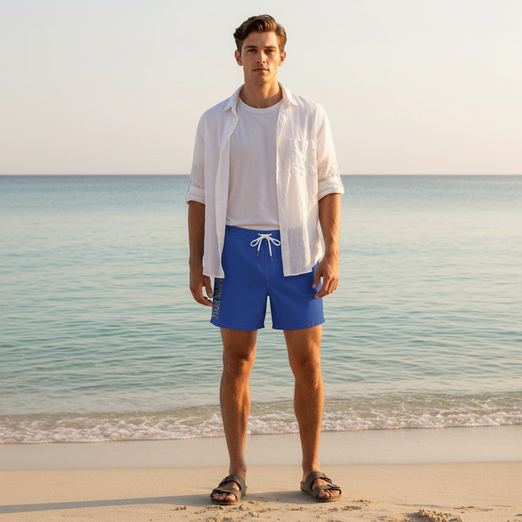 Full body view of the model wearing Board Shorts Street Drop