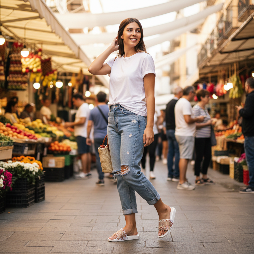 Lyon Style Chanclas Jeans - Mercado